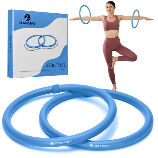 Arm Hoop - Mini Hula Hoop for Adults - Strengthen Arms and Shoulders - Weighted Hula Hoop for Fun Upper Body Exercise - Lightweight and Portable Fitness Equipment for Effective Workouts (Blue)