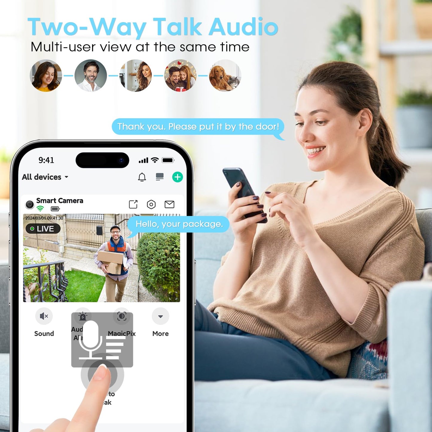 AMTIFO Security Cameras Wireless Outdoor Magnetic: Install-Free Smart Indoor 2K WiFi - Long Battery Life Powered Wireless Cameras for Home Security with AI Motion Detection