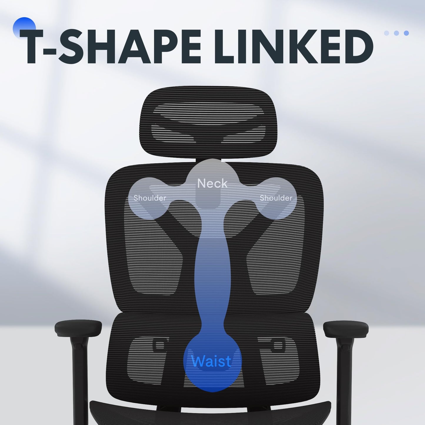 FLEXISPOT ErgoX Premium Ergonomic Office Chair with Footrest- Adjustable 3D Armrests, Dynamic Lumbar Support, Recline & Tilt Function, Mesh Seat, for Home & Office Use,Black