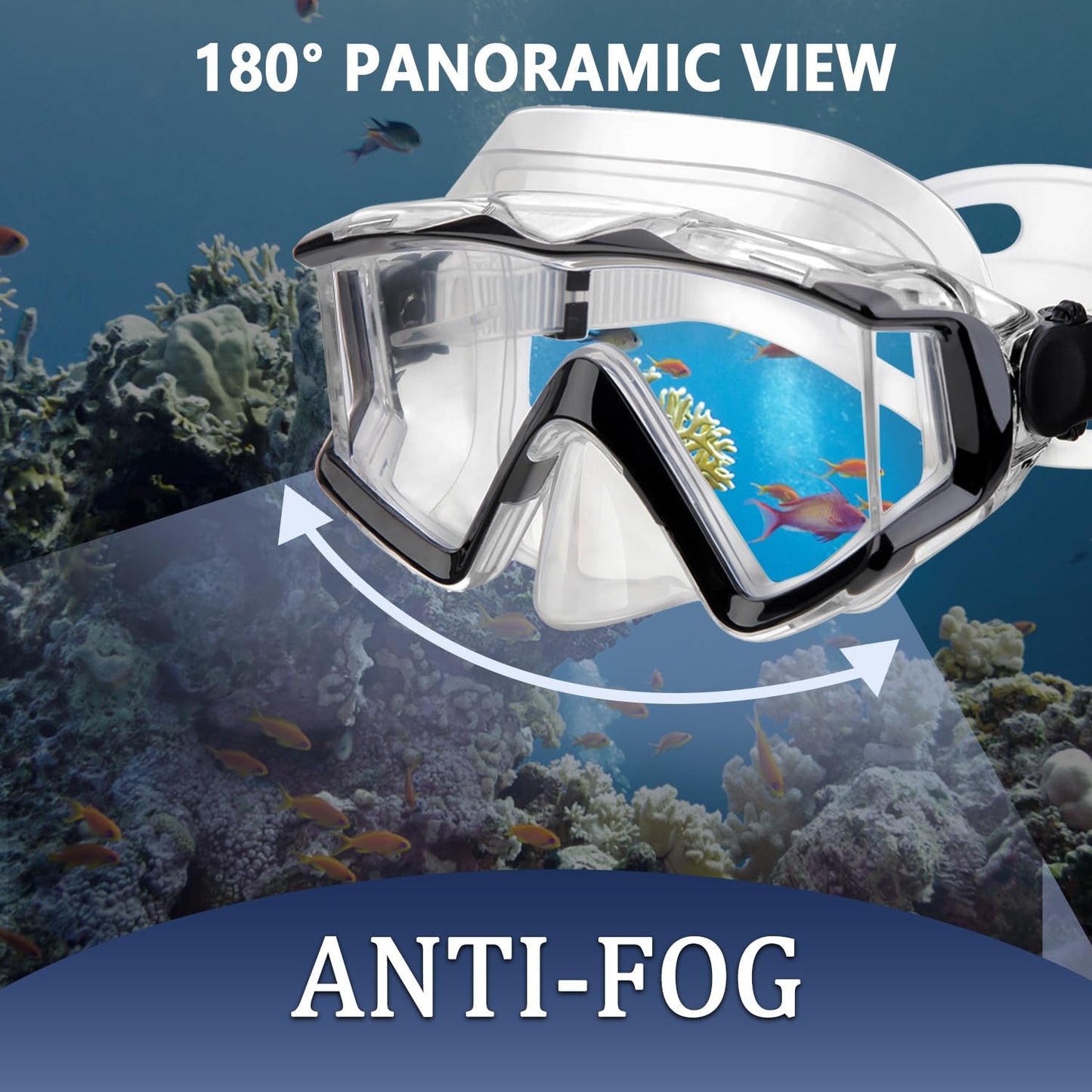 AQUA A DIVE SPORTS Diving mask Anti-Fog Swimming Snorkel mask Suitable for Adults Scuba Dive Swim Snorkeling Goggles Masks