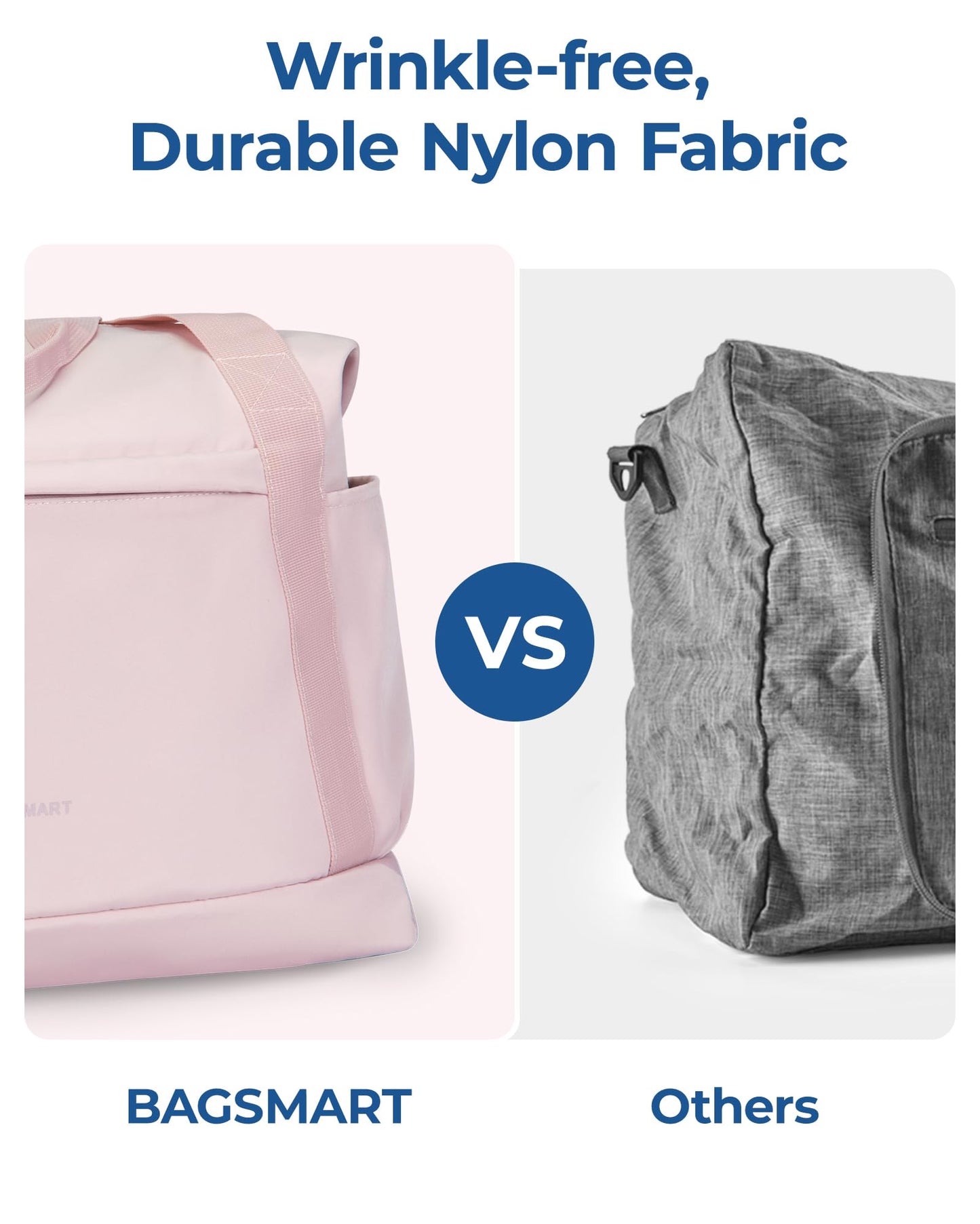 BAGSMART For Spirit Airlines Personal Item Bag, 23L Foldable Weekender Bags for Women Gym Tote Overnight Bag for Travel