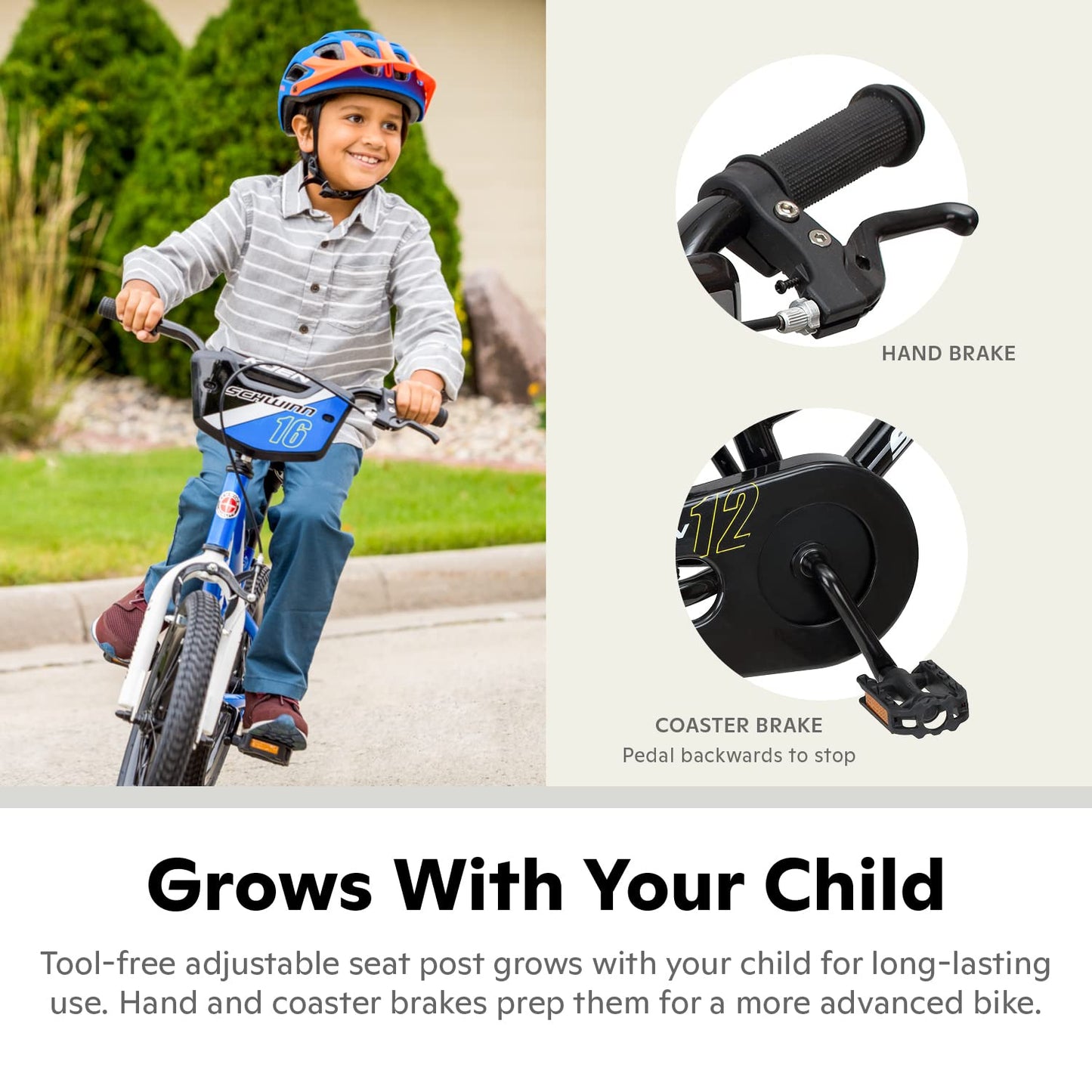 Schwinn Elm and Koen Bike or Balance Bike, 12-20 Inch Bike for Kids Ages 2-13, Black, Blue, Red, Teal, Pink or Purple, SmartStart Ergonomic Design, Adjustable Seat Grows with Child, Training Bicycle