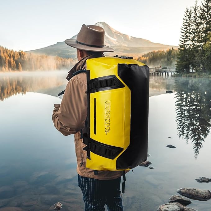 ESONE Dry Bag Waterproof Backpack for Men/Women Waterproof Backpack for Travel Dry Bag Backpack Waterproof Duffel Bag for Kayaking Rafting Boating Swimming Camping Travel Beach 50L