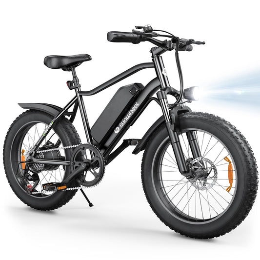 M10Pro Electric Bike for Adults 22Mph 1000W Peak Motor, 0-50° Adjustable Handlebar Mountain Ebike 375Wh Removable Battery 50 Miles Range 7 Speed Shift, 20x4.0 Fat Tire Adult Teenager Electric Bicycles
