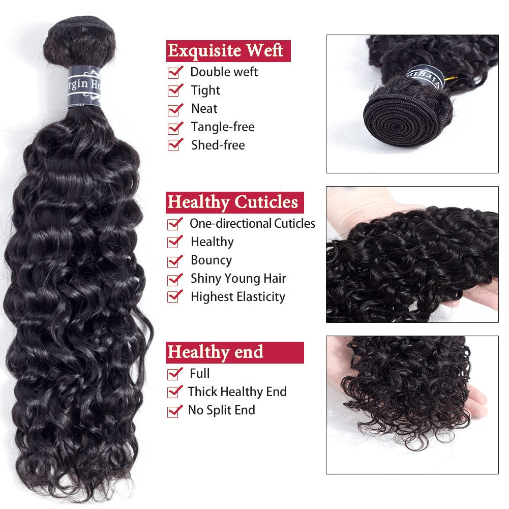 Amella Hair Brazilian Curly Hair Weave 3 Bundles(10 12 14inch, 285g) 100% Unprocessed Brazilian Virgin Kinkys Curly Human Hair Extensions Natural Black Color