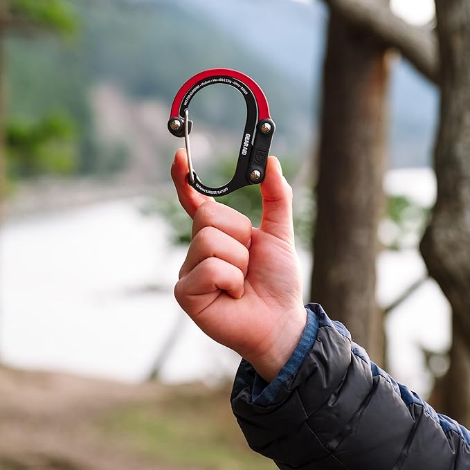 GEAR AID HEROCLIP 360° Swivel Carabiner Gear Clip and Hook (Medium) for Camping, Backpack, Suitcases and Garage Organization