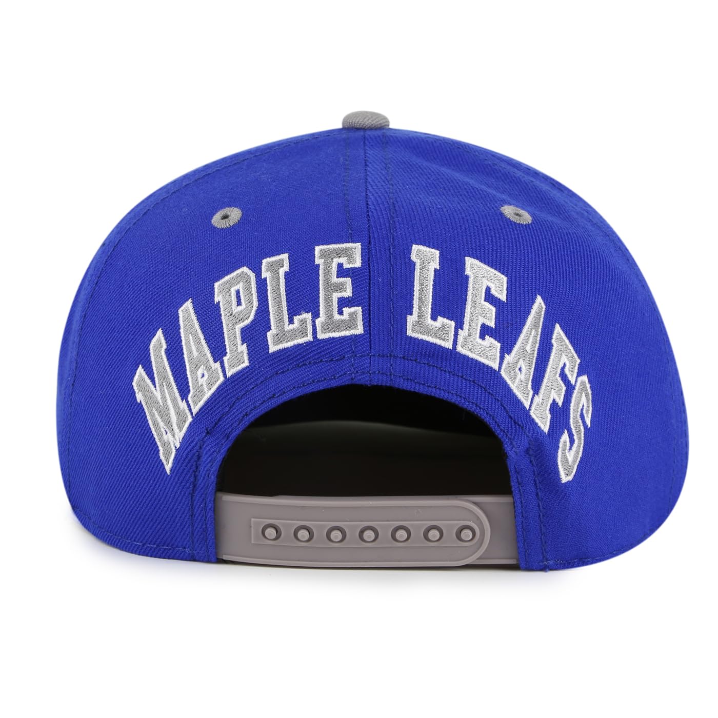 AMERICAN NEEDLE Blockhead 2 NHL Team Flat Brim Hat, Toronto Maple Leafs, Royal/Gray (43732A-TML)