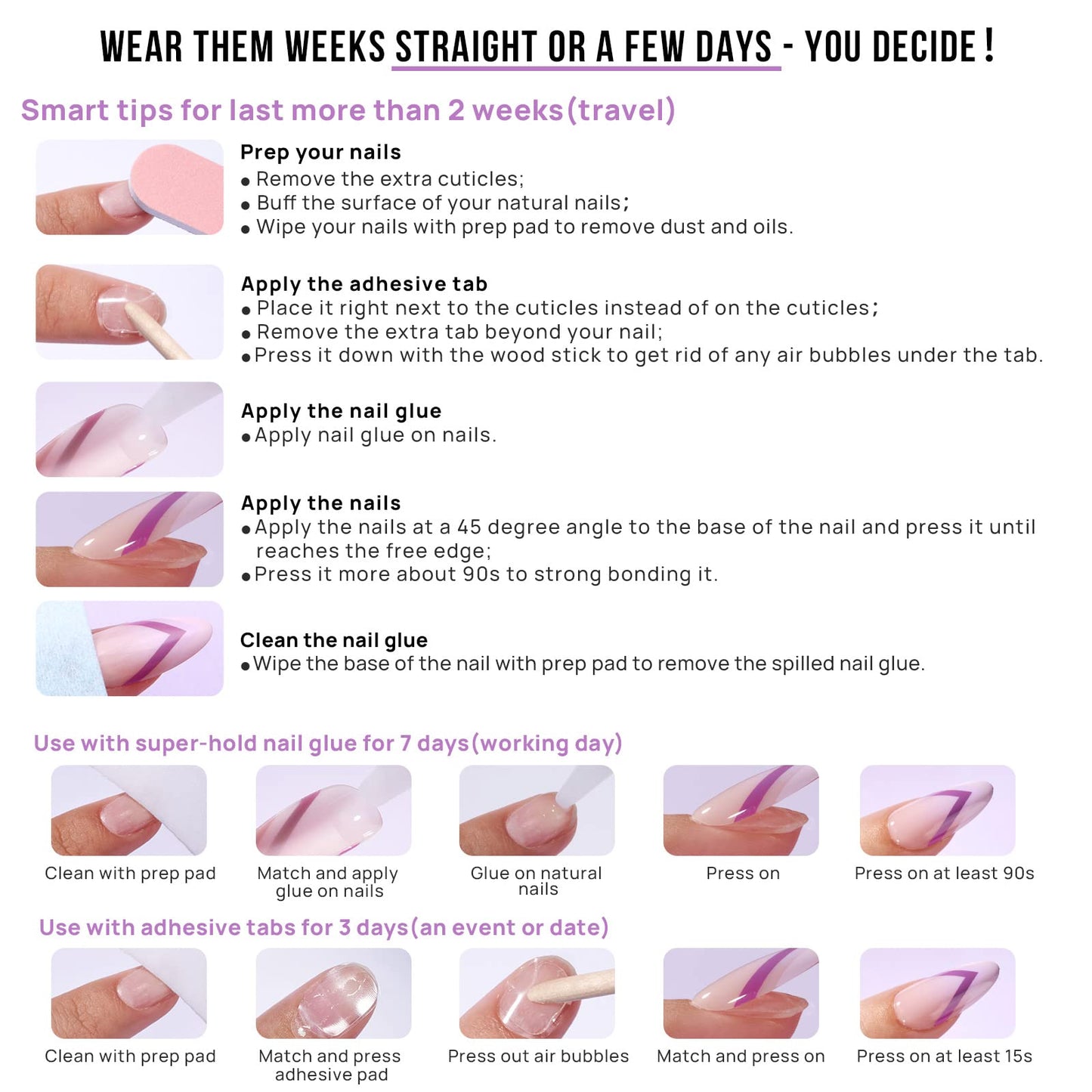 Almond Press On Nails Medium - BTArtbox Soft Gel Ombre Fake Nails with Nail Glue, Semi-Transparent Reusable Glue On Nails in 16 Sizes - 30PCS Stick On Nails Kit, Vanilla Cream Almond