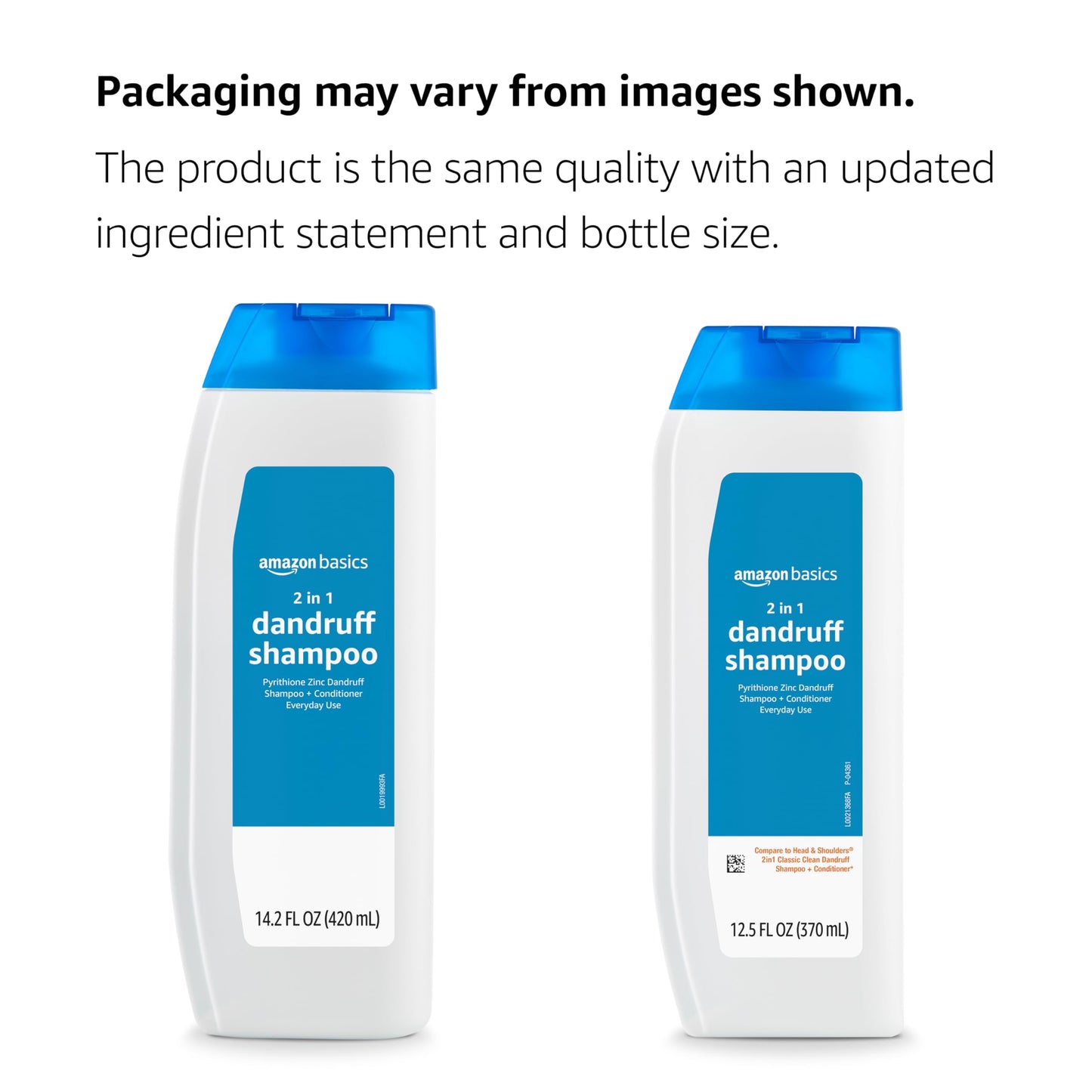 Amazon Basics 2-in-1 Dandruff Shampoo and Conditioner, Gentle, pH Balanced, 12.5 Fl Oz (Pack of 6) (Previously Solimo)