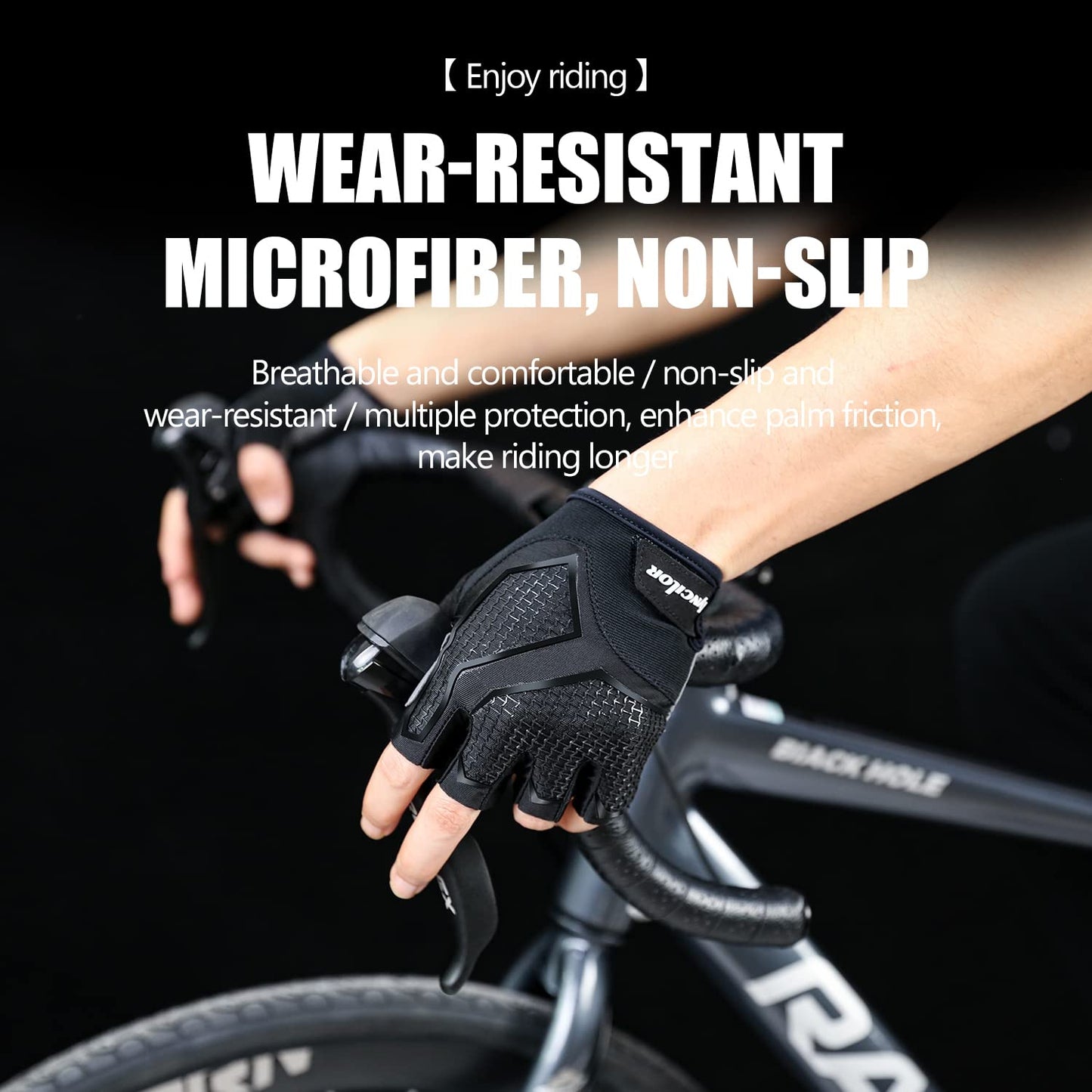 KynciLOR Cycling Gloves Bike Gloves for Men Women Breathable Half Finger Mountain Bike Gloves Shock-Absorbing Liquid Silica Gel Pad Anti-Slip Bicycle Gloves