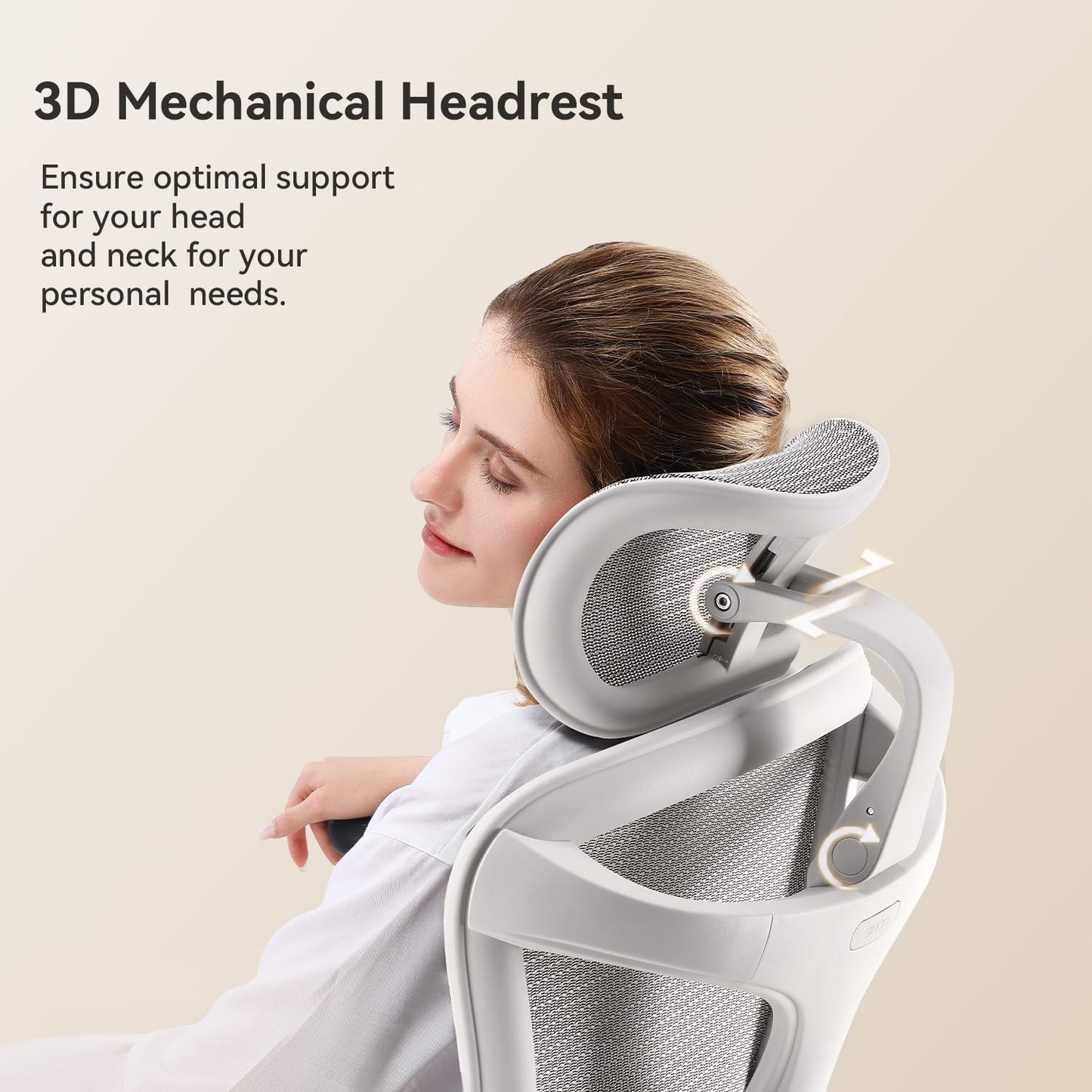 SIHOO Doro C300 Ergonomic Office Chair with 3D Armrests, Dynamic Lumbar Support, and Seat Depth Adjustment for Home Office (Grey)