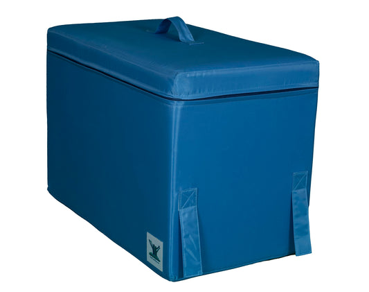 Pain Free At Sea Large Foam Block - Posture Therapy Equipment with Practical Straps & Water-Resistant Cover, Extra Strong Density, Alternative Chair, for Neck, Back, Hip, Knee & Ankle Pain, 18 Inches