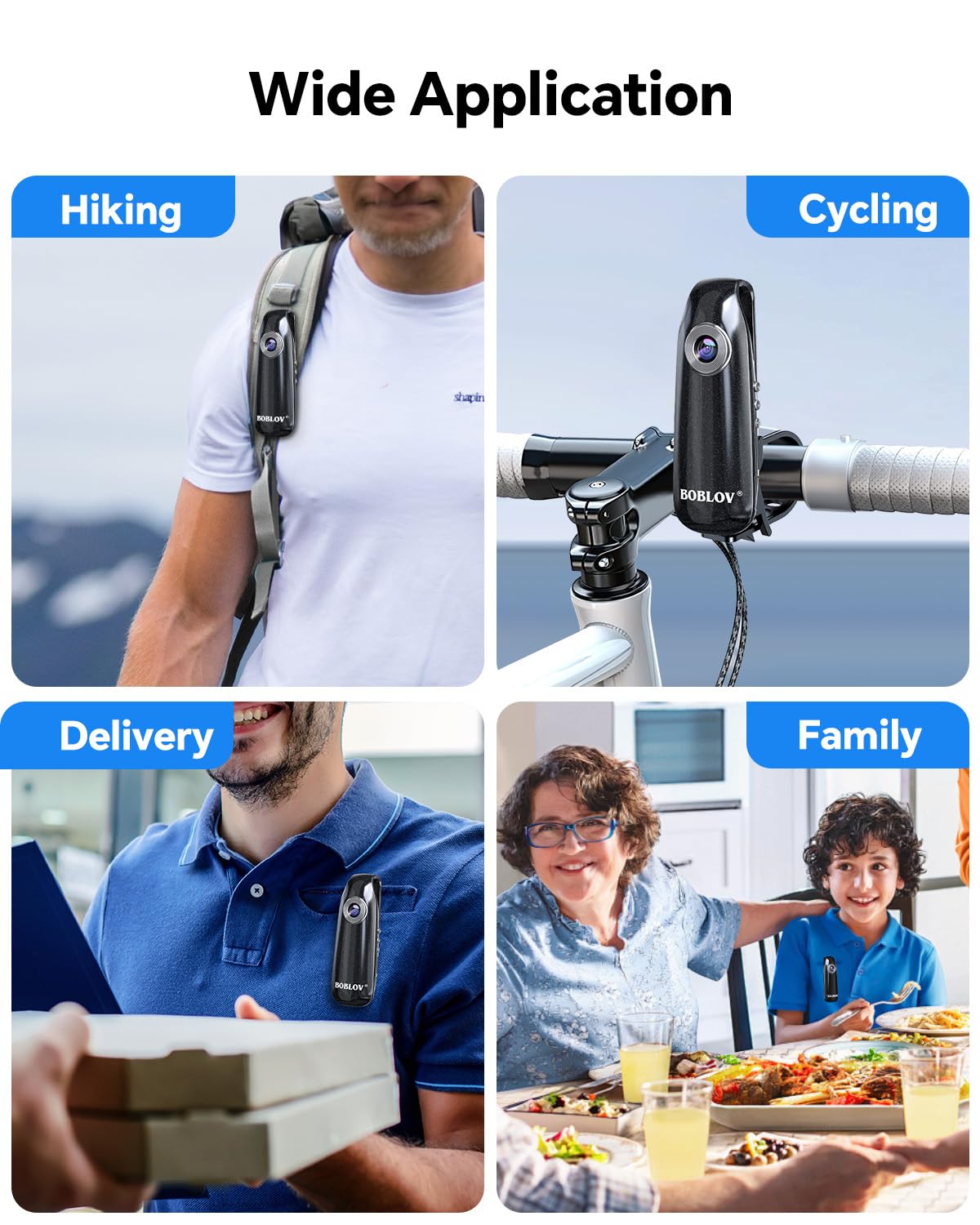 BOBLOV Mini Body Camera with Video: 64GB 007 Pocket Tiny Body Cams with Back Clip,1080P Small Wearable Camera with Audio Recording -User Friendly for Bike/Pet/Home/Proof