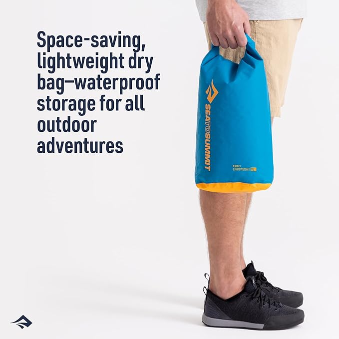 Sea to Summit eVac Dry Bag, Roll-Top Compression Sack, 35 Liter, Turkish Tile Blue