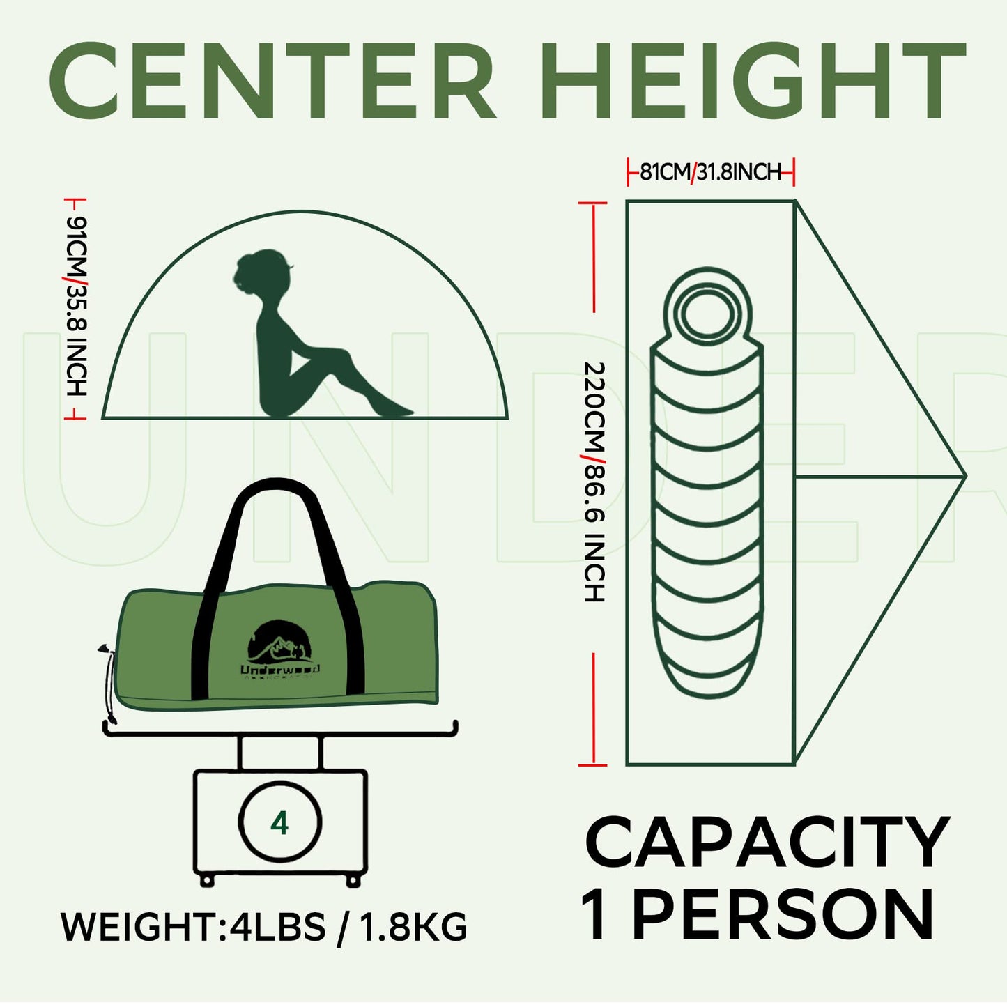 1-Person Backpacking Tent for 4-Season - Winter Waterproof Tent for One Person, Lightweight Camping Gear for Backpacking, Easy Set Up Cold Weather Essentials by Underwood Aggregator