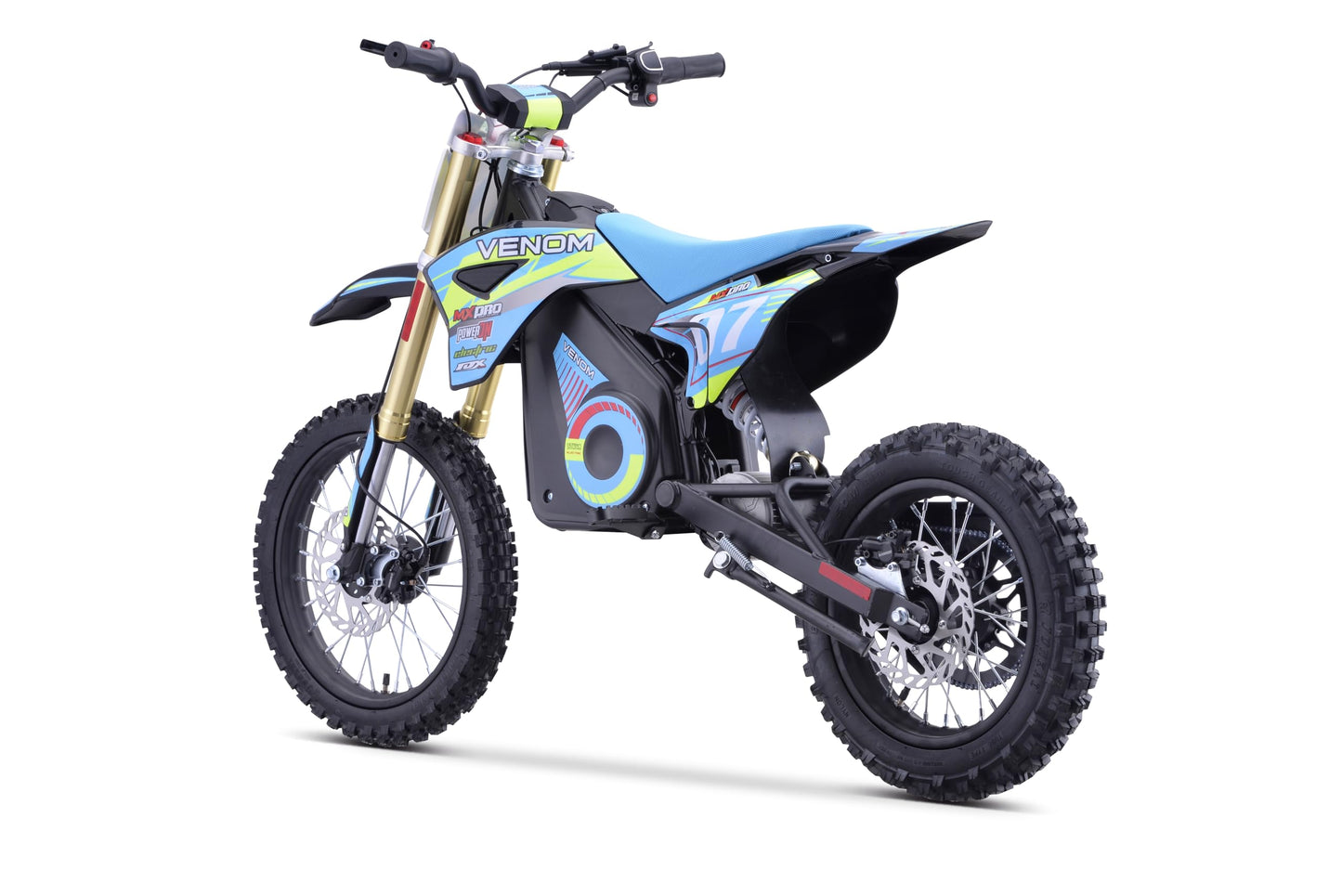 BELMONTE BIKES Blue Venom 1600W PRO 48V Electric Dirt Bike Lithium Battery 48V Speed Governor (Blue)