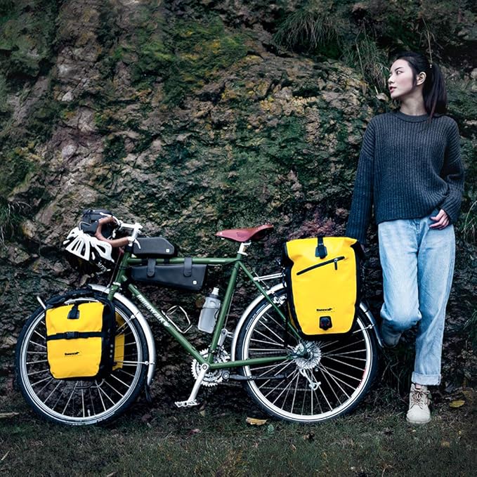 Rhinowalk Bike Bag Waterproof Bike Pannier Bag 27L,(for Bicycle Cargo Rack Saddle Bag Shoulder Bag Laptop Pannier Rack Bicycle Bag Professional Cycling Accessories)