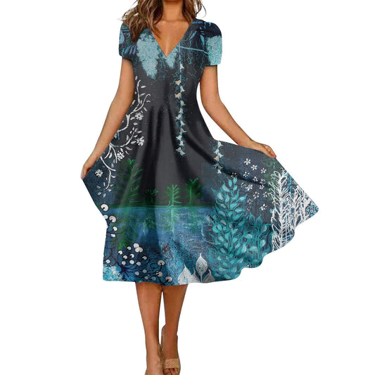 aihihe Summer Dresses for Women 2024 Vacation Sexy Midi Dresses Fitted Boho Dresses Orange Summer Casual U Neck Sundresses Womens Sundresses for Beach Vacation Sequin Flowy Dress
