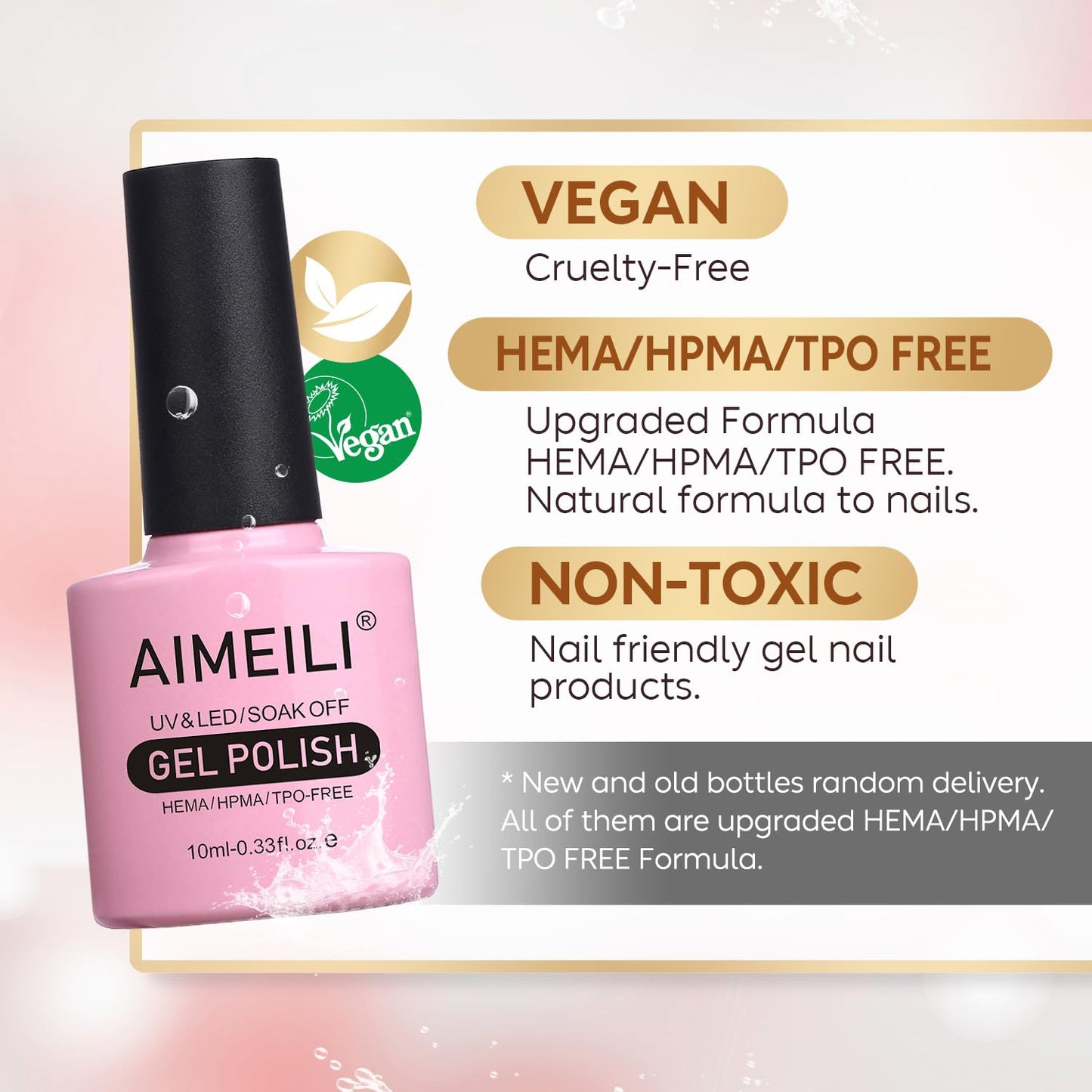 AIMEILI Soak Off U V LED Gel Nail Polish - Burgundy Plum Dark Purple (028) 10ml