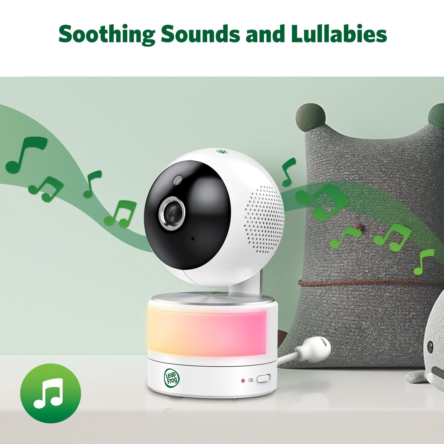 LeapFrog Color Night Vision Video Baby Monitor with 7" HD 720p Display, 360° Pan & Tilt, 8X Zoom, Night Light, Humidity & Temperature Sensor, Up to 1000ft Long Range, Secure Transmission: LF920HD