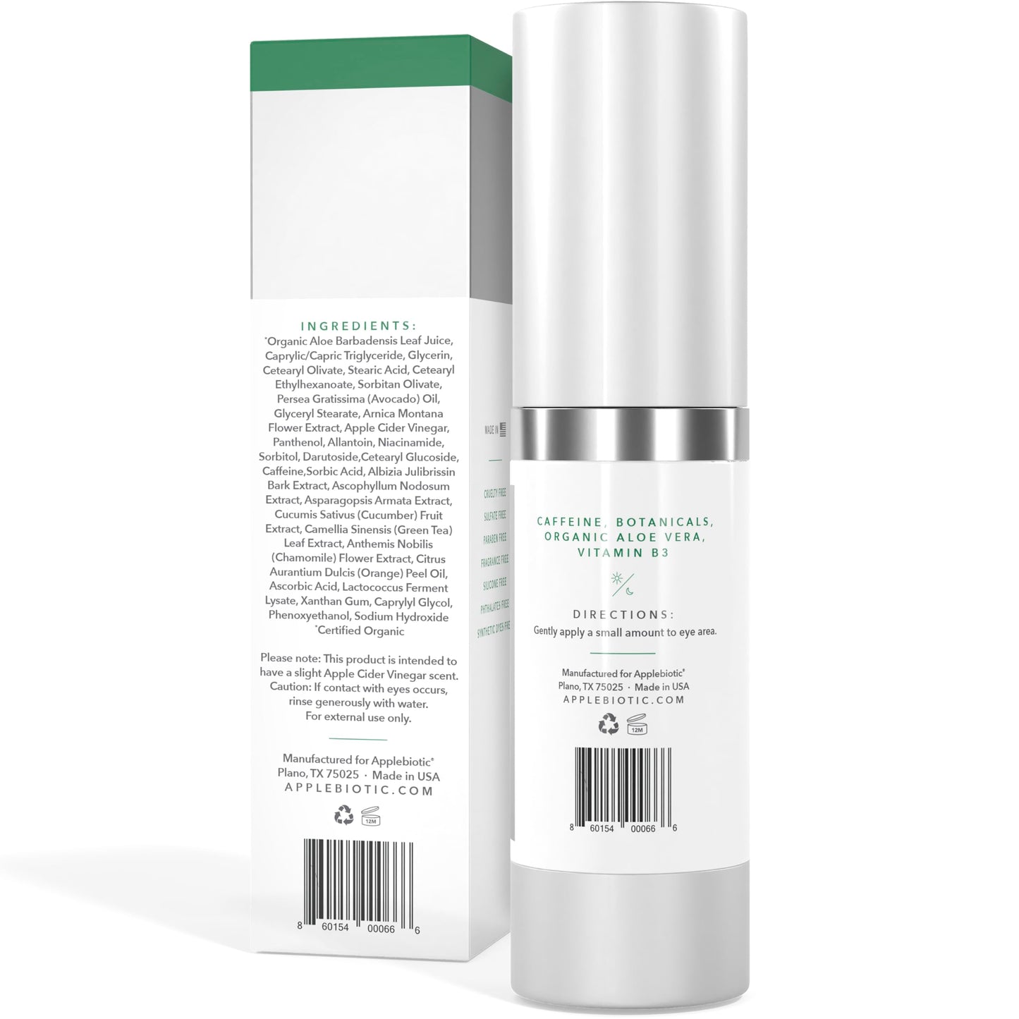 AppleBiotic Skincare Bundle - Face Wash, Toner Pads, Face Serum, Eye Cream, Day Cream