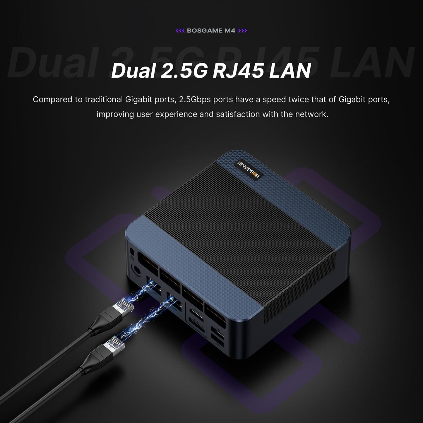 BOSGAME M4 Mini PC Desktop Computers, AMD Ryzen 7 8745HS, 32GB DDR5, 1TB PCle SSD, 4K Triple Display, USB4.0, Dual 2.5G LAN & Wi-Fi 6E & BT5.2, Compact Silent PC for Gaming, Office, Design