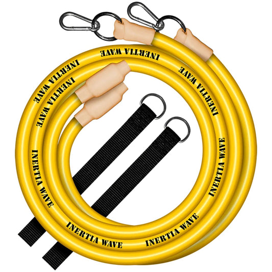 Inertia Wave Dynamic Rubber Battle Ropes Alternative for Home and Gym | Maximize Calorie Burn | Revolutionary Fitness Equipment for Abs and Full Body Workout | Neon Yellow