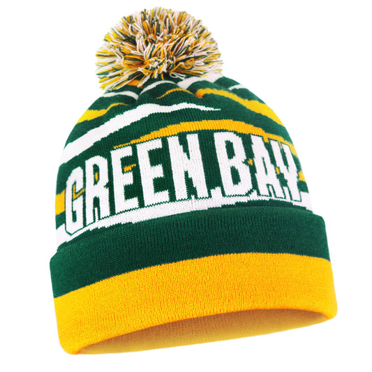 Aoryalps Vintage Green Bay Team Knit Beanie, Unisex Sports Knit Hat, Soft Cotton,One Size, Great Stretch,Classic Fan Gift