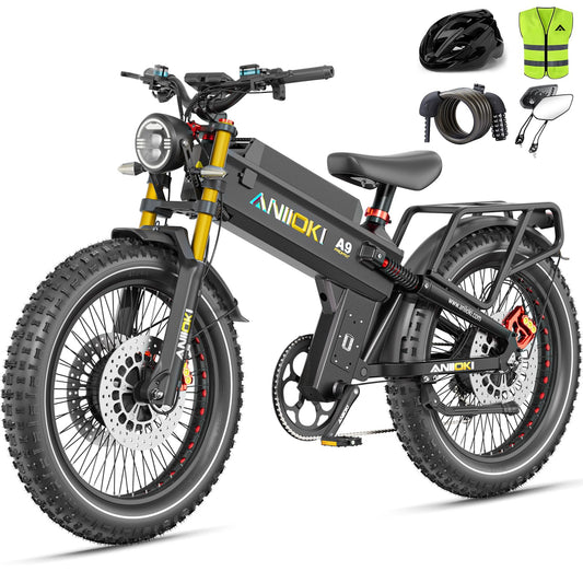 A9 Pro Max Dual Motor Ebike,Electric Bike with 60V 70/80ah Battery,45+ Mph Top Speed, 26 * 4.8" Fat Tire Dirt Bike, 200 Miles Commuting Bike，2025 Upgraded Version
