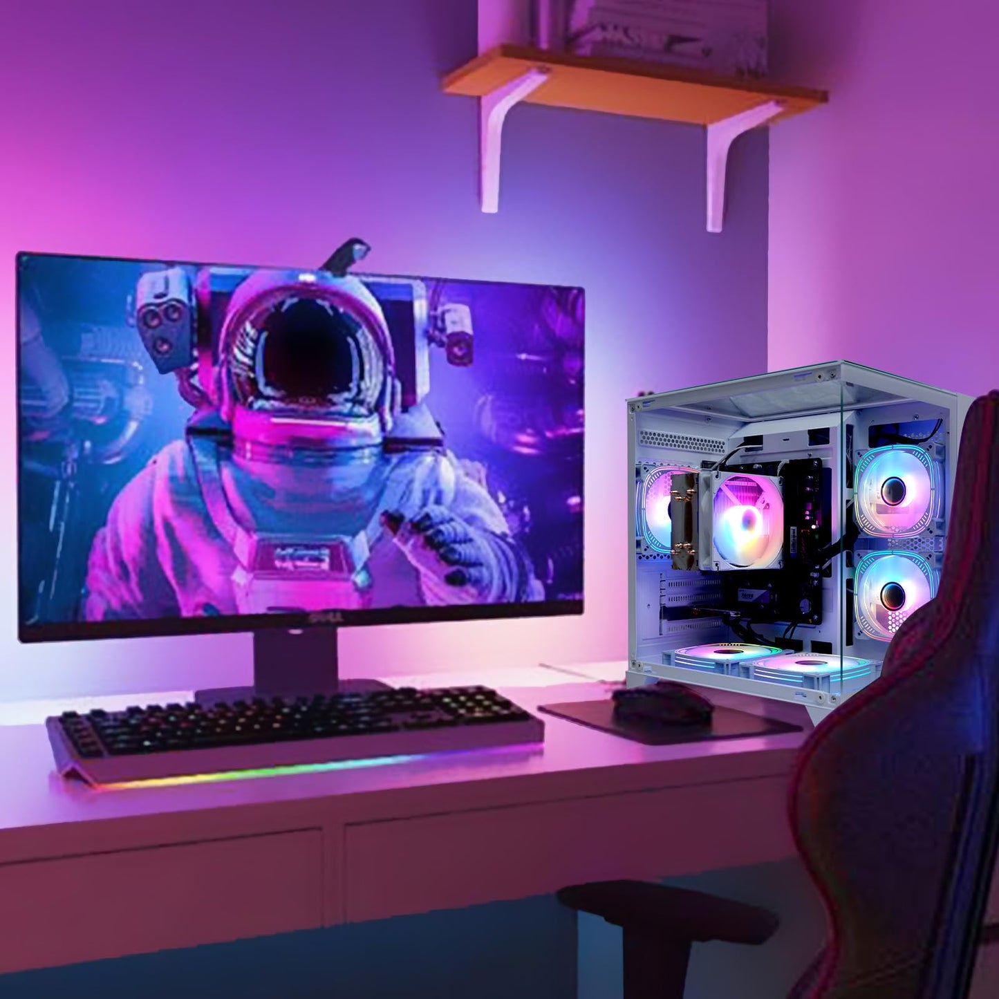 LXZ Desktop Computer, R5 5600G, 4.4GHz, 16GB DDR4, 1TB NVMe SSD