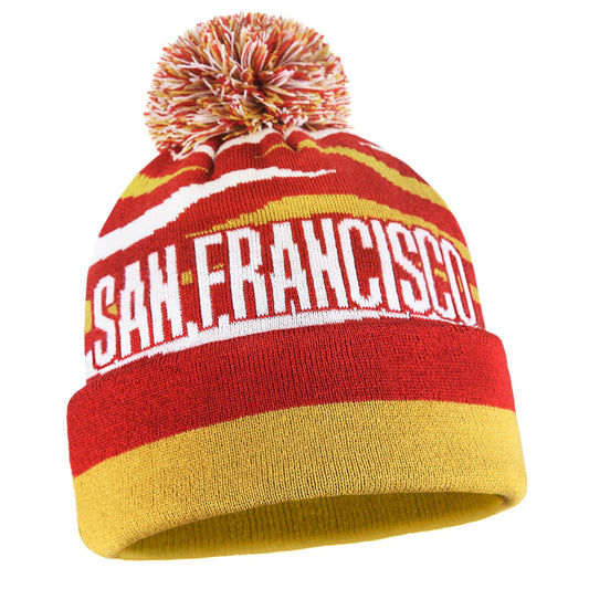 Aoryalps Vintage San Francisco Team Knit Beanie, Unisex Sports Knit Hat, Soft Cotton,One Size, Great Stretch,Classic Fan Gift
