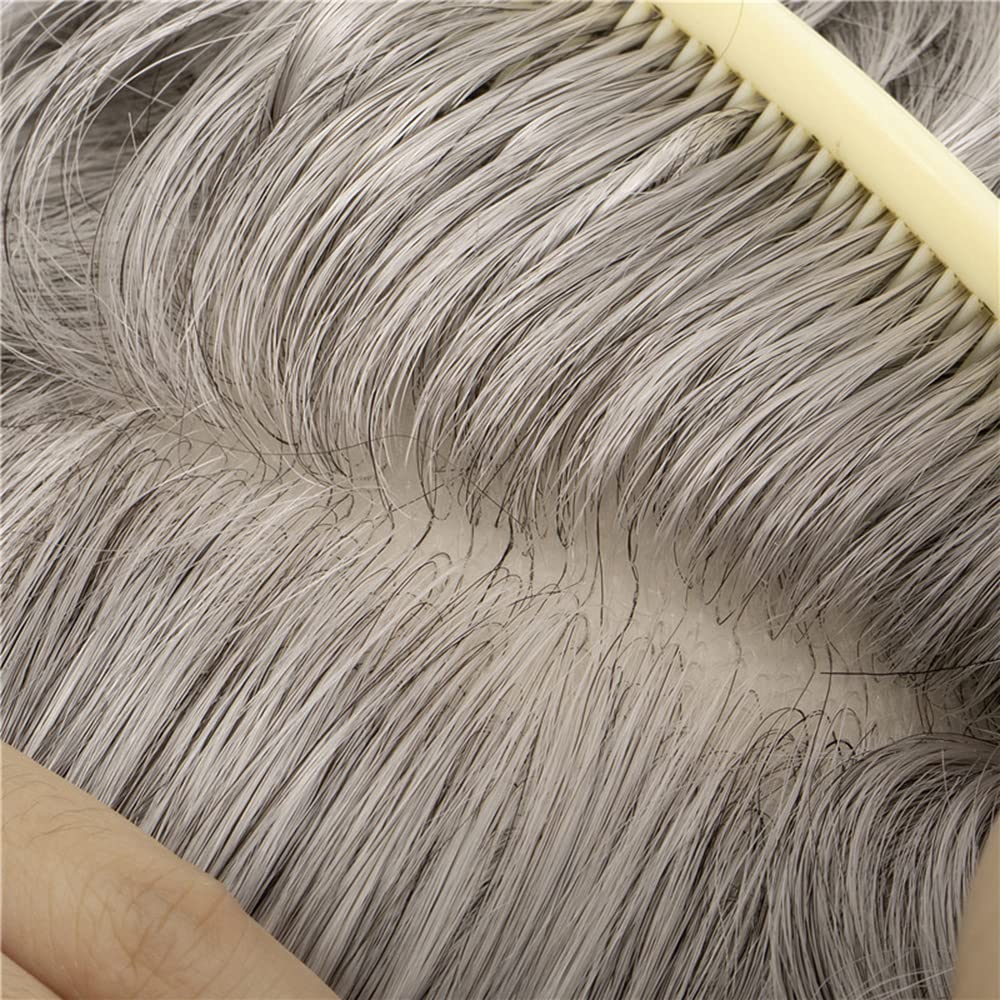 Amiable toupee for men 0.02-0.04mm Ultra Thin Skin All V-looped Mens Hairpieces European Virgin Human Hair System for Men Soft Skin V-looped mens toupee mens hair piece Color#1B Off black