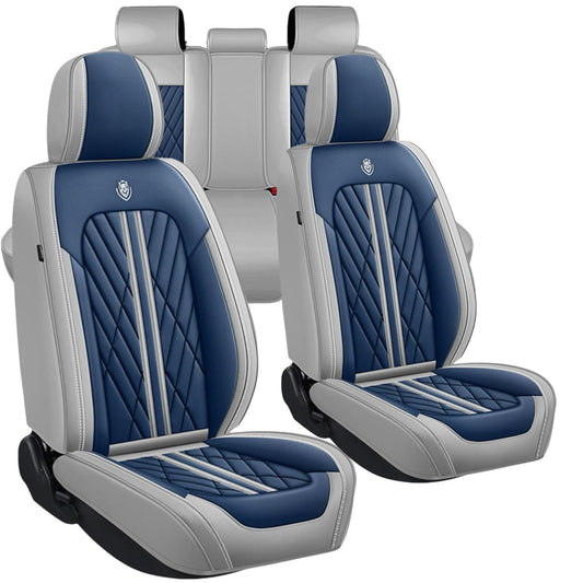 ANKIV Universal Fit Waterproof Breathable Nappa Leather Automotive Vehicle Car Seat Covers Set Cushion Protector for Sedan SUV