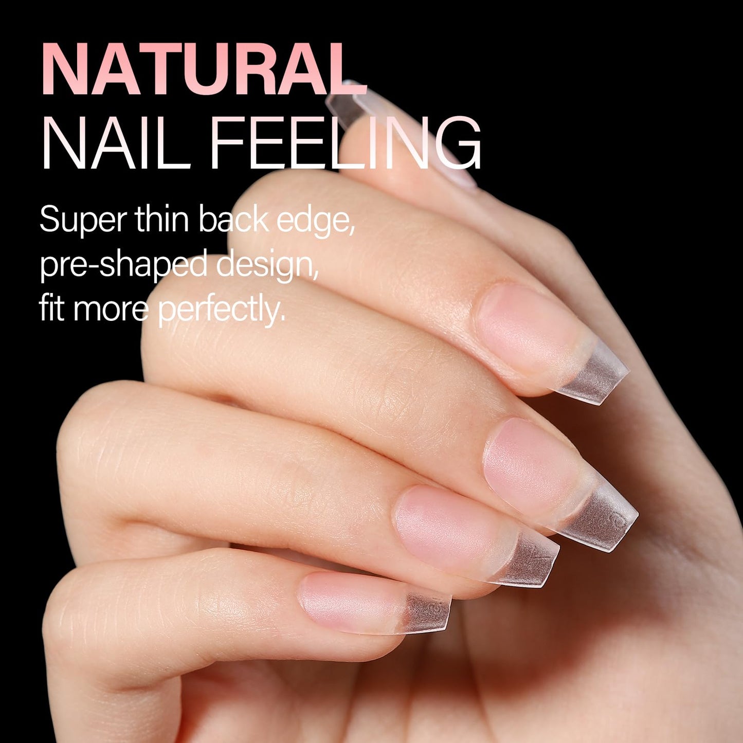 AILLSA Short Coffin Nail Tips 15 Sizes Matte Gel Nail Tips No Filed Soft Short Coffin Press on Nails Clear Full Cover Gelly Tips Fake Nails Extension Tips 240PCS with Storage Box