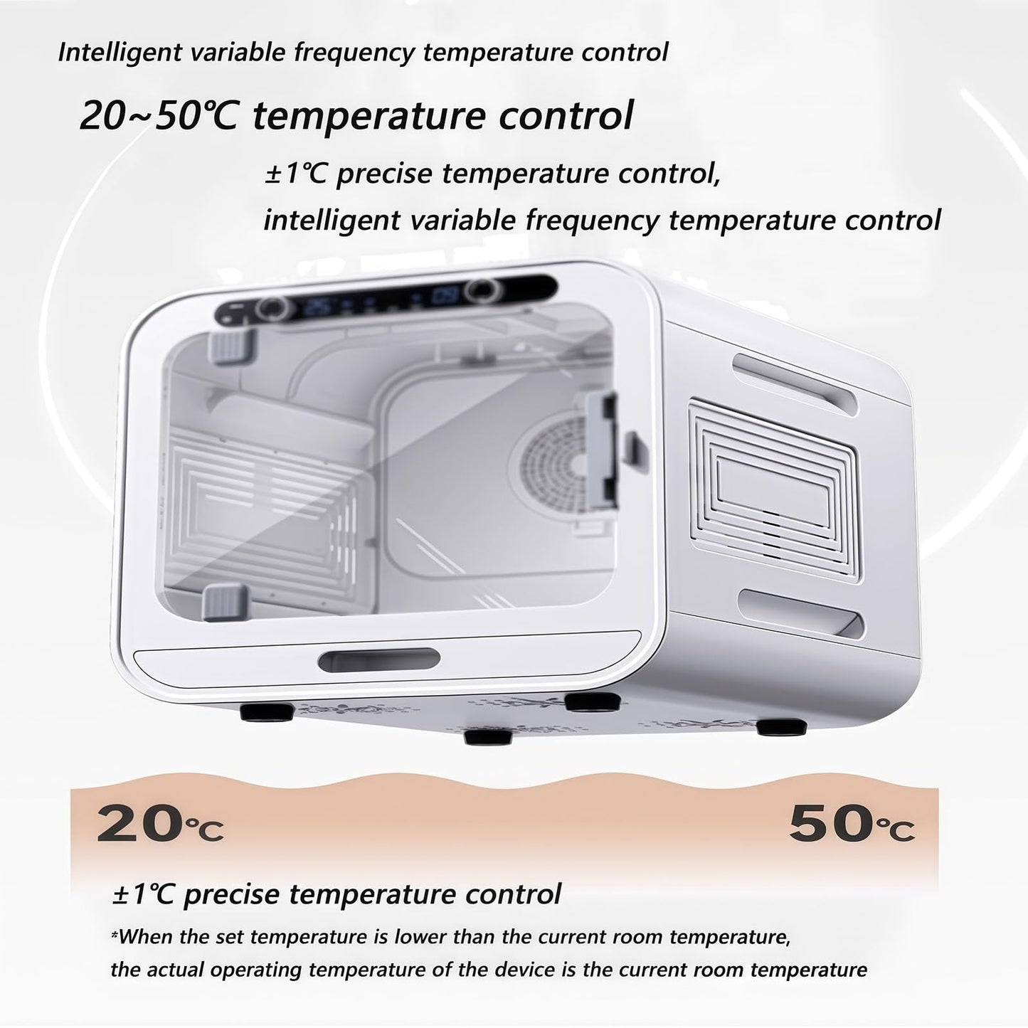 WENMEE Ultra-Quiet Pet Dryer Box for Cats & Small Dogs, Low-Noise Dog Hair Dryer with Mechanical Knob Temperature Control