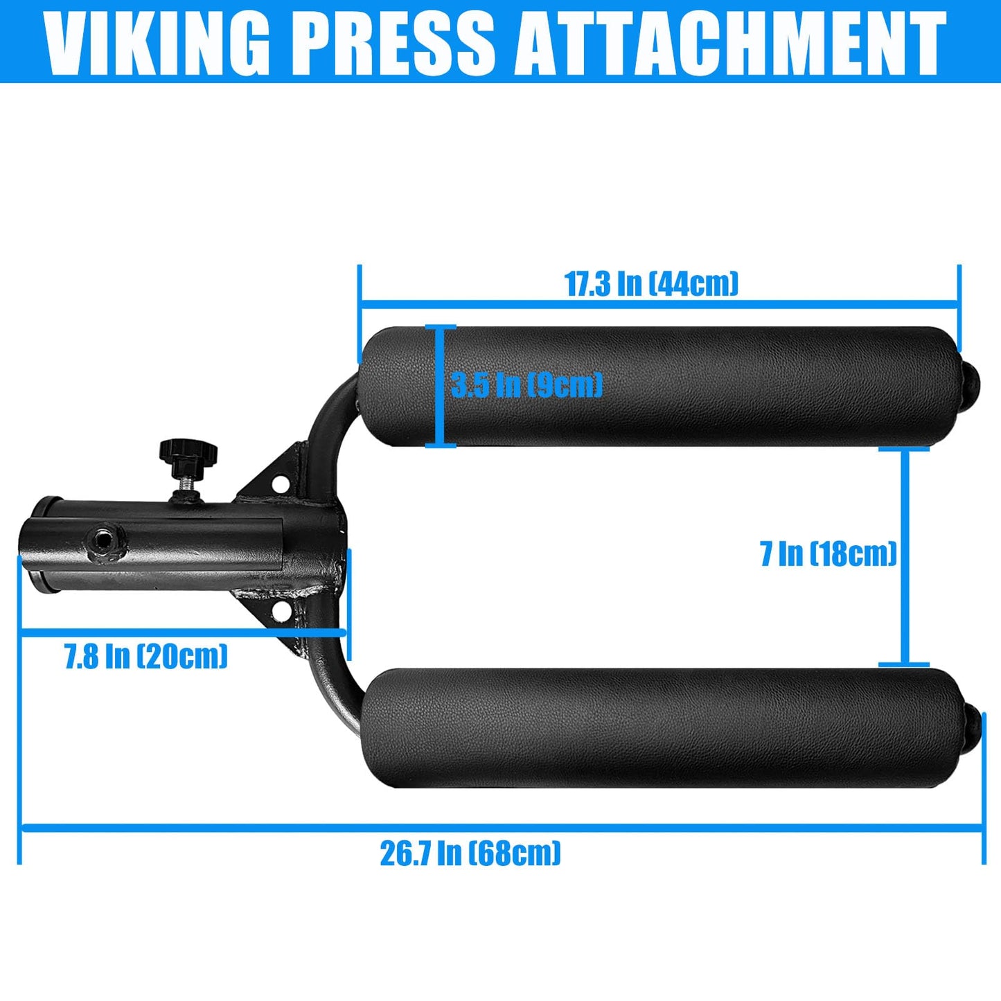 Viking Press Landmine Handle for 2-Inch Olympic Barbell, T-Bar Row Attachment Core Strength Training Accessories, Shoulder Press Landmine Attachment Equipment (Style M)