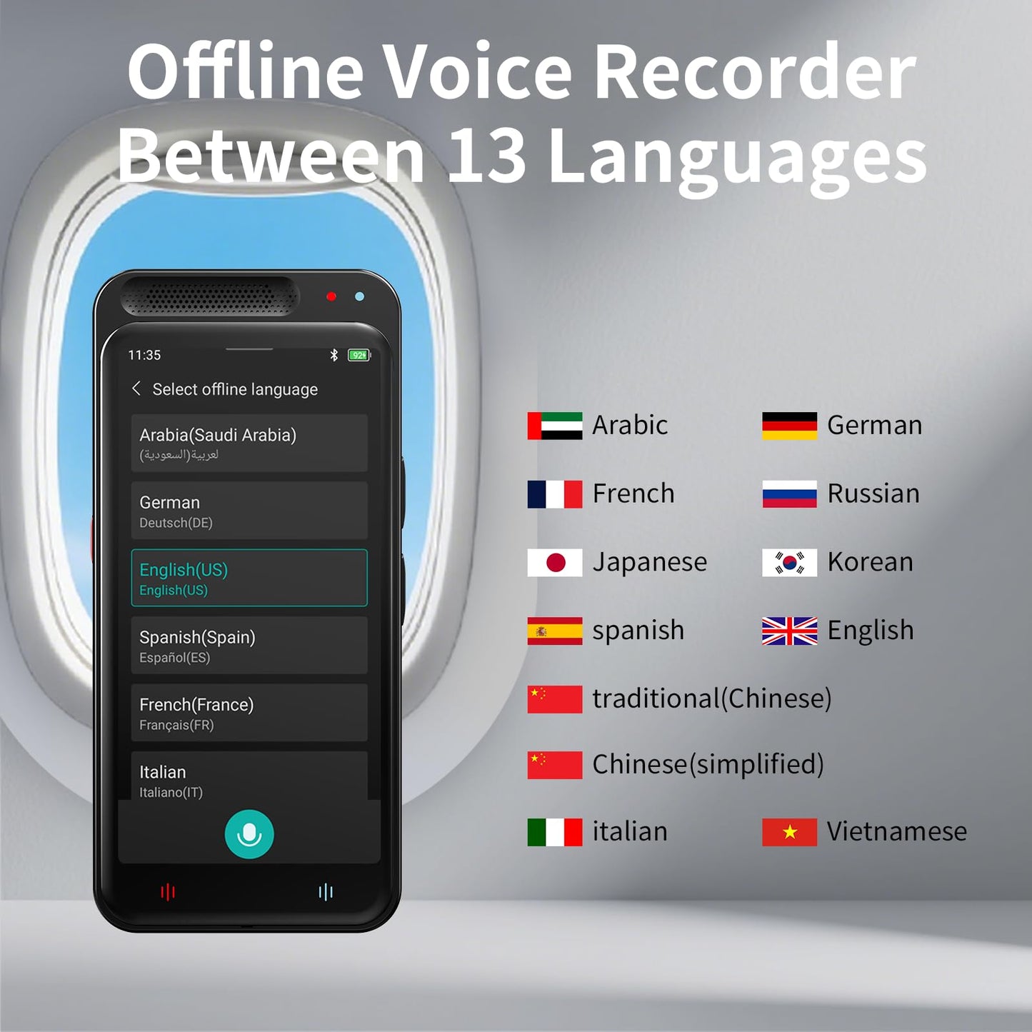 AI Voice Recorder with Playback, Digital Voice Recorder with AI Transcription, Summary, Translation, Full Touch Screen Recorder with 64GB, Audio Recorder Device for Meetings, Lectures, Interviews