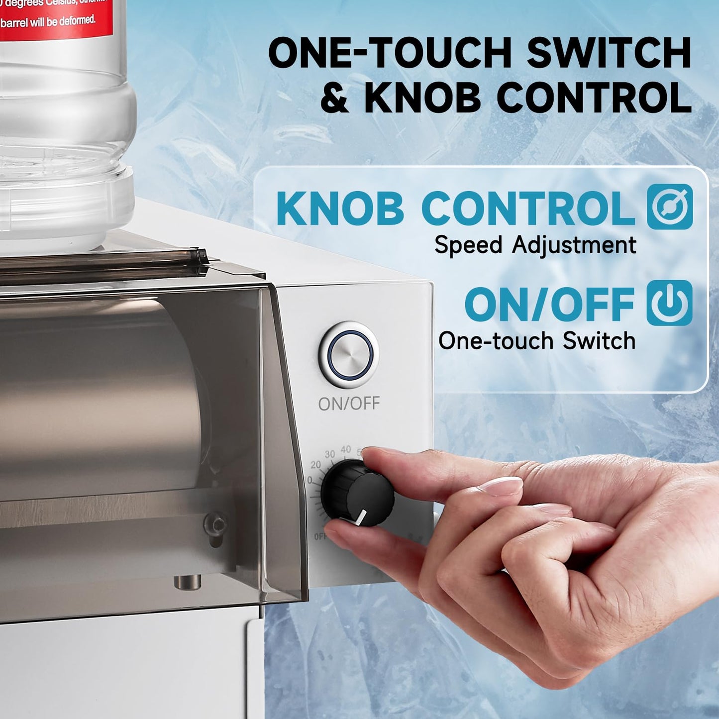 MWNYTUOH Snowflake Ice Machine,260W Shaved Ice Machine for Snowflake, Rapid Cooling, Food-Grade Stainless Steel Material, Snowflake Ice Maker for Kids/Homemade Ice Cream,Suitable for Party＆Homemade