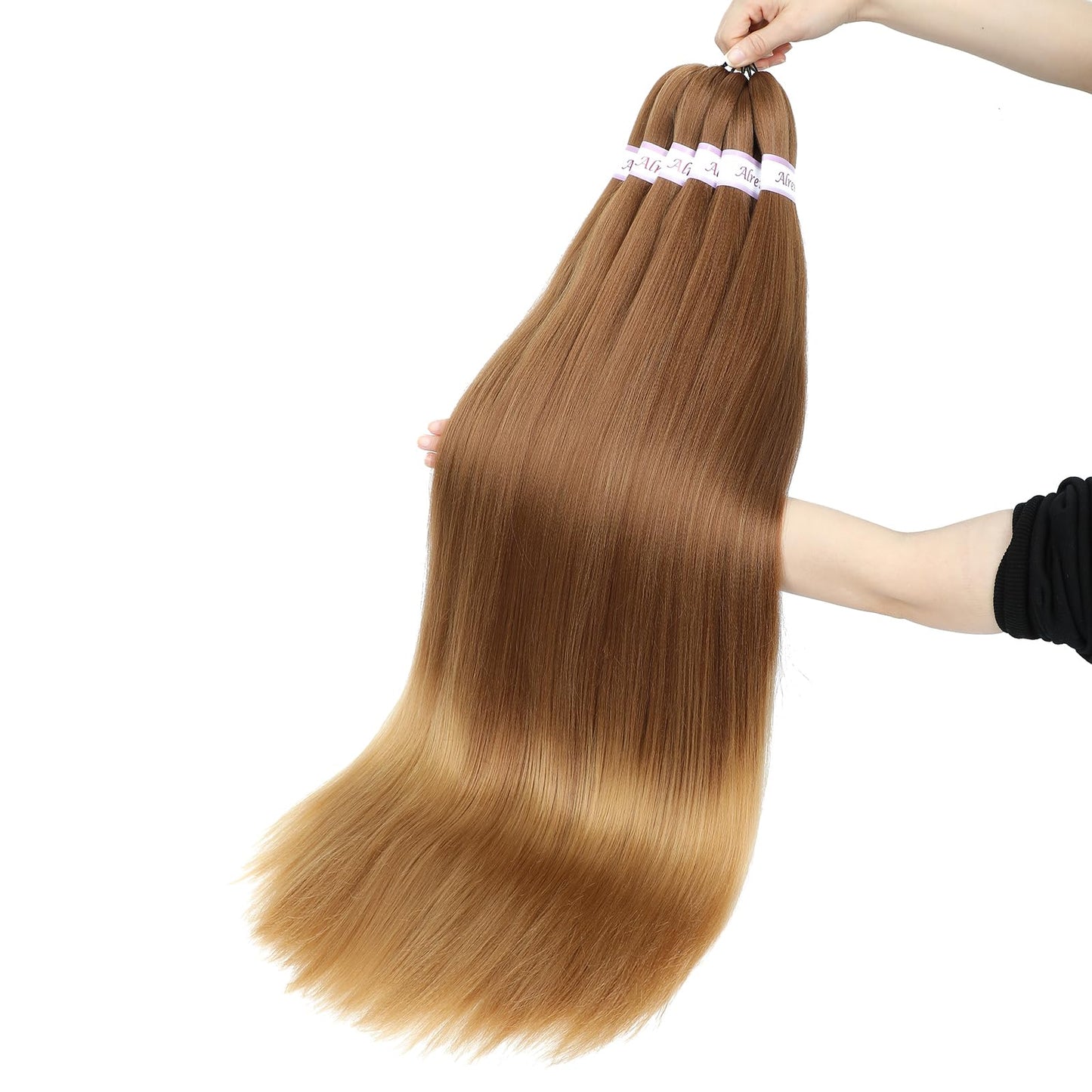 Alrence Pre Stretched Braiding Hair Long Braid 30 Inch 8 Packs Professional Braiding Hair Extensions Synthetic Crochet Twist Braids (30 Inch, 30/27)