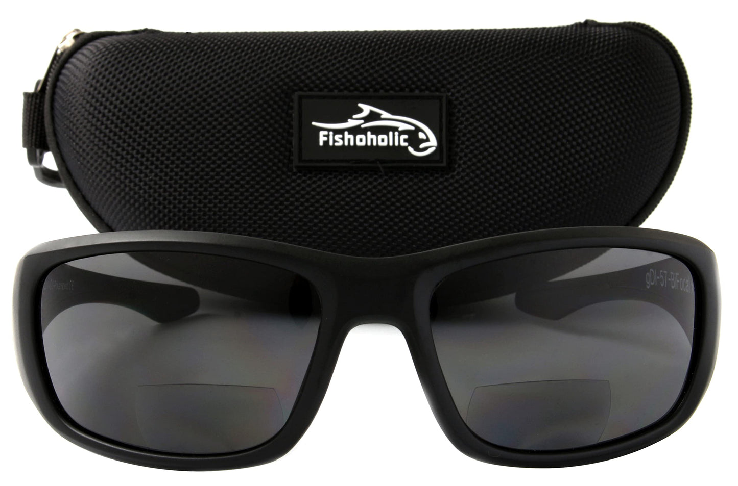 Fishoholic BiFocal - x1.5 x2.0 x2.5 (Reader) Magnification - Polarized Bi-Focal Fishing Sunglasses - UV400 Great Fishing Gift (Vx2.0-MB-MB-gry)