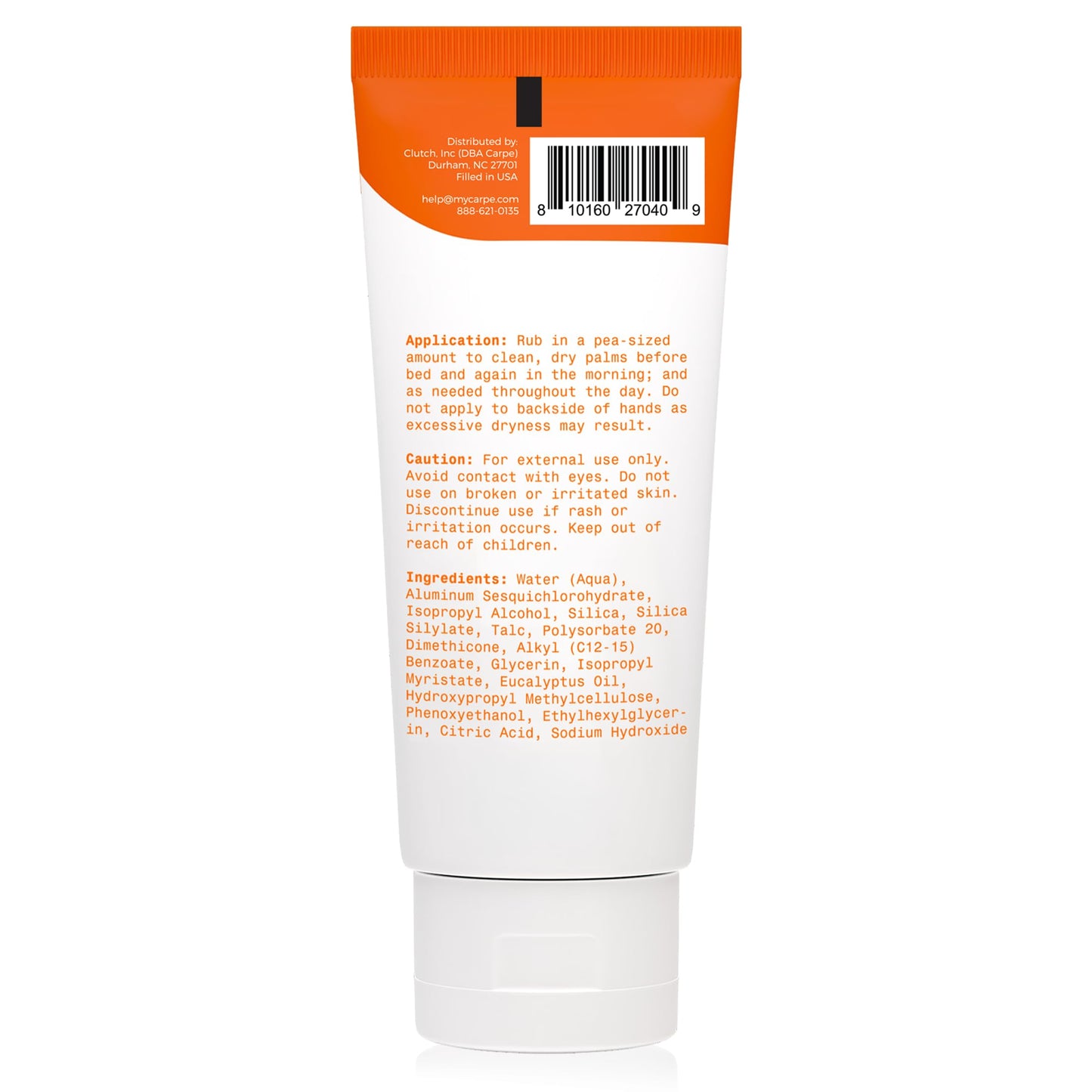 Carpe Antiperspirant Hand Lotion (Pack of 2), A dermatologist-recommended smooth lotion that helps stop hand sweat, great for hyperhidrosis or excessive sweat (Original Eucalyptus)