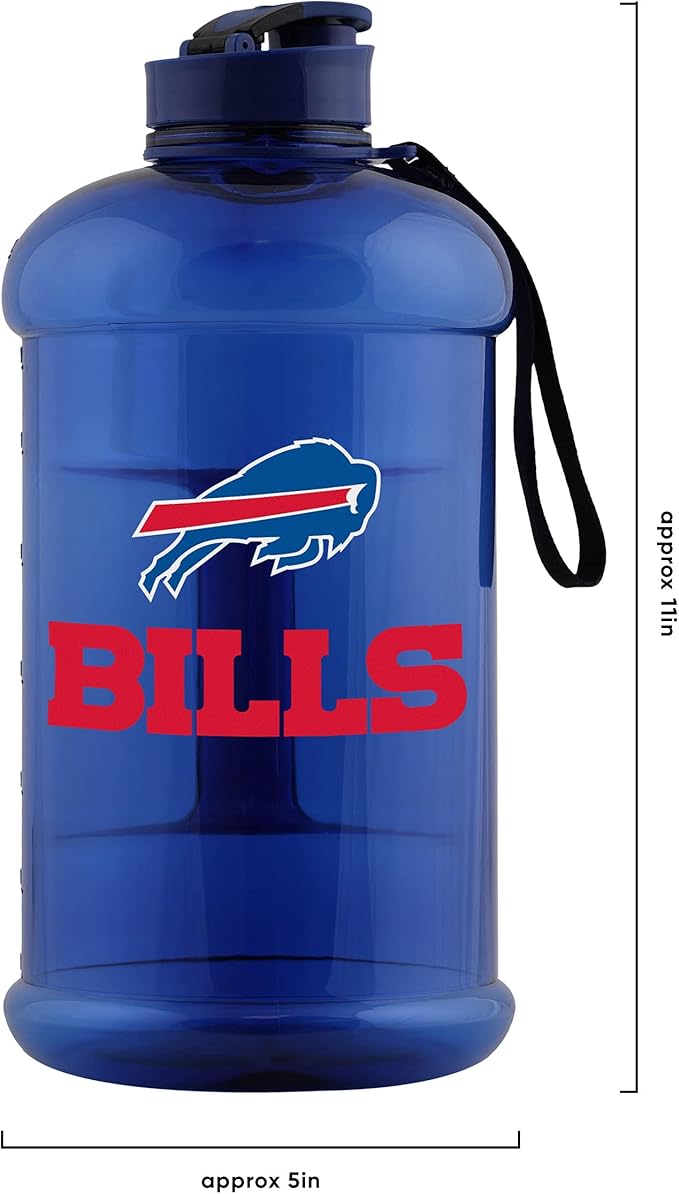 FOCO NFL Team Logo 2L Plastic Clear Large Sports Water Bottle