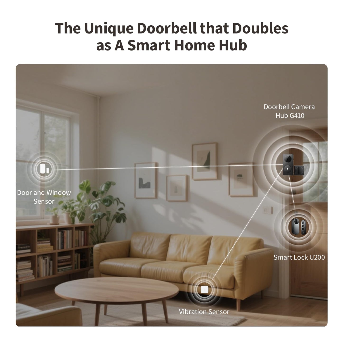 Aqara Smart Doorbell Camera G410 with Chime, 2K, HomeKit Secure Video, 2-Way Audio, Built-in Matter Hub, Wireless/Wired, Supports Apple Home, Alexa, Google, Home Assistant, 2.4G/5GHz Wi-Fi, Gray