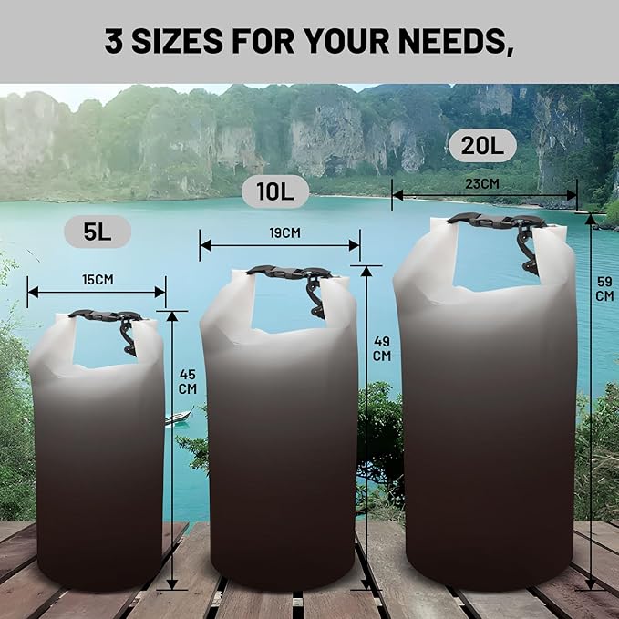 Waterproof Dry Bag,Roll Top Waterproof Backpack 2L/5L/10L/20L/30L/40L Floating Lightweight Bags for Kayaking, Boating, Fishing, Swimming Camping