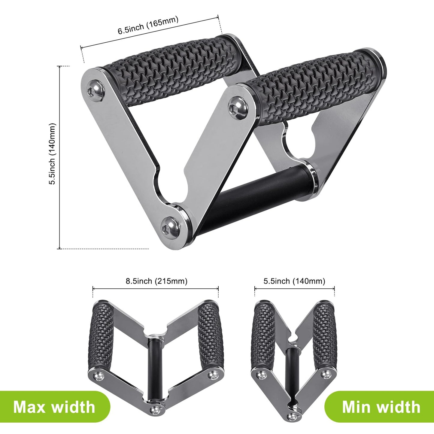 SELEWARE V Bar Row Landmine Handle Attachment for Barbell Bar, Solid Multi-Grip Landmine Handle with Non-Slip Rubber Grip for Olympic Bars Strength Training Home Gym Workouts