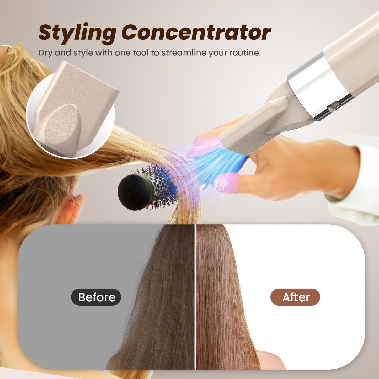 Air Wrap Hair Multi Styler Pro 6-in-1, with 110,000 RPM High Speed & Ionic Technology Styling & Drying System with 2 Auto Curlers, for Fast Volumizing, Straightening, Smoothing