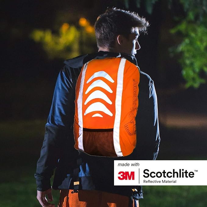 Salzmann Reflective Backpack Cover | High Visibility, Waterproof & Weatherproof | Ideal for Cycling, Running & Hiking