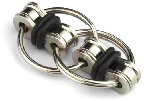 Tom's Fidgets Original Flippy Chain Fidget Toy - Perfect for ADHD, Anxiety, and Autism - Bike Chain Fidget Stress Reducer for Adults and Kids (1, Orange)