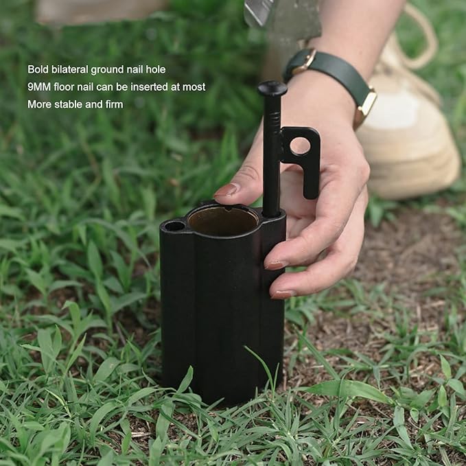 Alomejor Camping Tent Rod Holder Portable Awning Rod Holder Canopy Tent Bracket Fixed Tube Accessories
