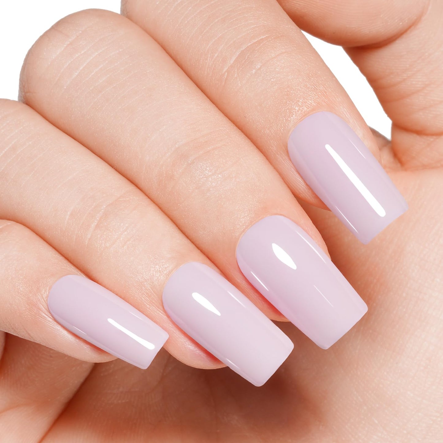 Aillsa Light Pink Gel Nail Polish Nude, Baby Pink, Winter Mauve Gel, French Nails Art, Natural Nail Polish, Soak Off, 0.51 Fl Oz